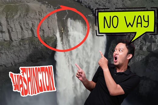 Unbelievable Video as Kayaker Paddles Over WA State Palouse Falls