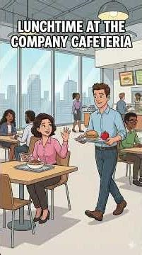 Lunchtime at the Company Cafeteria | Beginner A1–A2 | American Workplace Dialogue