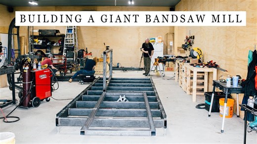 Build a giant bandsaw mill from scratch
