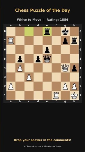Chess Puzzle | White to Move | Expert (1884) #Shorts