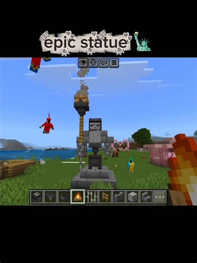 Minecraft epic statue build 🗽#minecraft #shots #minecraftbuild #viral #populer