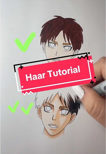 Anime Haar Tutorial mit Copic Markern