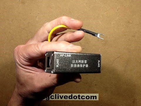 RJ45 inline surge protector. (with schematic)