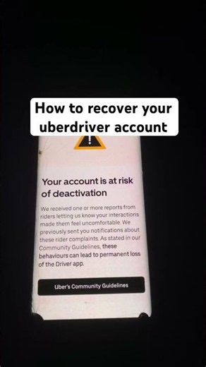 How to recover your uberdriver account #uberdriver #uber