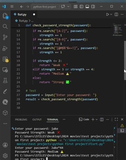 Python Checks Your Password Strength #shorts