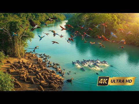 Relaxing Amazon Walk: Wildlife & Birds Singing - ASMR Nature Sounds (No Music)