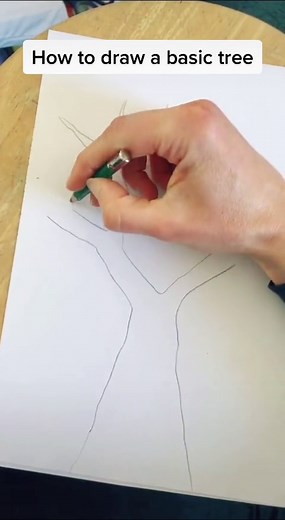 Drawing Tutorial: Simple Bare Tree Sketch for Instructional Video