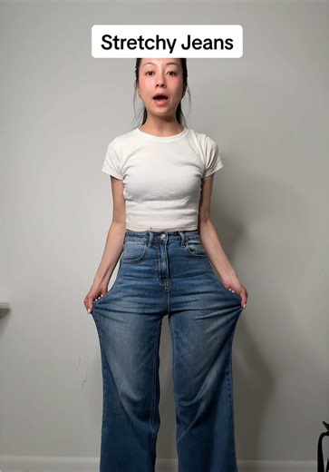 Comfy Mid Blue Stretchy Jeans for Women