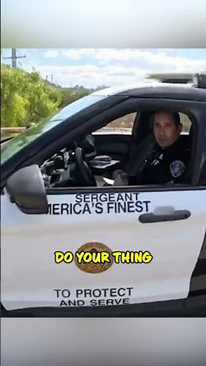 Motorcyclists' Encounter with the Chillest Cop Ever—No Ticket, Just Smiles! 😂 #shorts