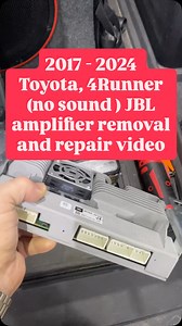 2017-2024 Toyota 4Runner limited JBL amplifier no sound but radio display works but no audio out. How to remove amplifier. link to where to send amps for repair in end of video. Thanks for watching 👍#jbl #toyota #oemamplifier #4runner #teamtwistedsounds | Matt Murphy