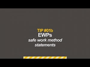 Construction Top Tips Tip 1b - EWPs safe work method statements