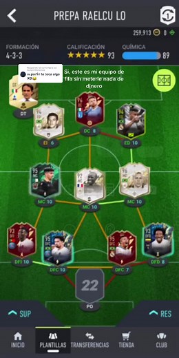 Responder a @lautarofifamobile_ falta Insigne por garrincha y a cortous lo compro un dia antes del fc #fyp #parati #viral #fifa22 #equipo #intransferible #suerte #god #w