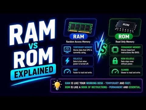 RAM vs ROM – What's the Difference? Everything You Need to Know (Animated) | CompTIA A+