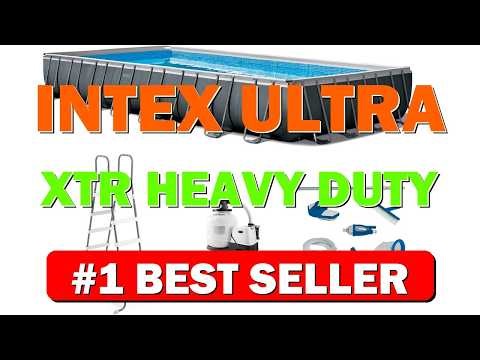 Intex Ultra XTR Heavy Duty Rectangular Above Ground Swimming Pool with Complete - B07PQW4KJ4