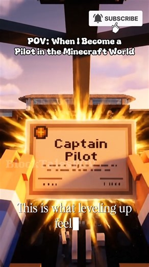 POV: MY FIRST DAY AS A MINECRAFT PILOT ✈️💙 | Epic Journey in the Sky #short