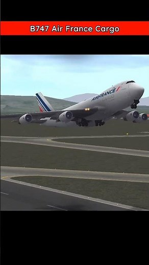 Boeing 747 Air France Cargo Takes Flight with a Roar!