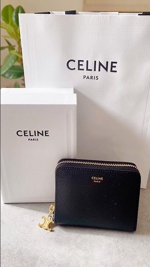 【セリーヌ購入品】揺れるトリオンフが可愛いセリーヌのお財布 #ミニ財布