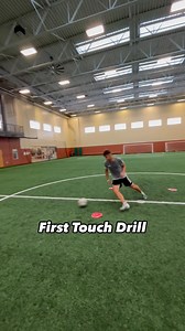 Advanced first touch exercise to improve directional touch, reactive technical ability, and change of direction ability on the ball. Save this post for training ✅ #soccertraining #soccerdrills #soccerplayer | Nspsoccer