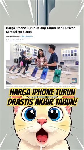 RESMI! HARGA HP iPHONE AKHIRNYA TURUN DI AKHIR TAHUN! iPhone Air #shorts