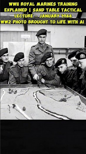 WWII Royal Marines Training Explained Sand Table Tactical Lecture–January 1944#wwii#1944#millitry