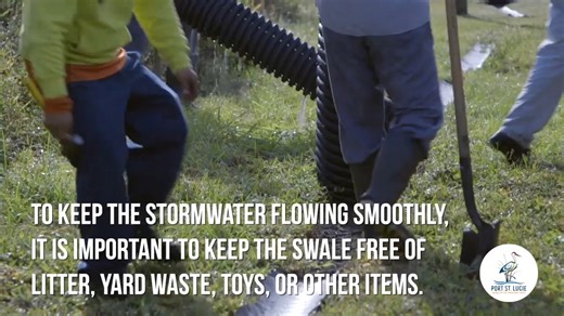 We've had a lot of rain lately, which means there could be water in your swale. 🌧 Don't worry. It's normal for water to be there, especially during the rainy season. Allow seven days without rainfall for the water to recede before submitting a request for service with 1PSL. Watch this video to learn more about how our swale system works. For more information, visit www.cityofpsl.com/swale. | City of Port St. Lucie - City Hall
