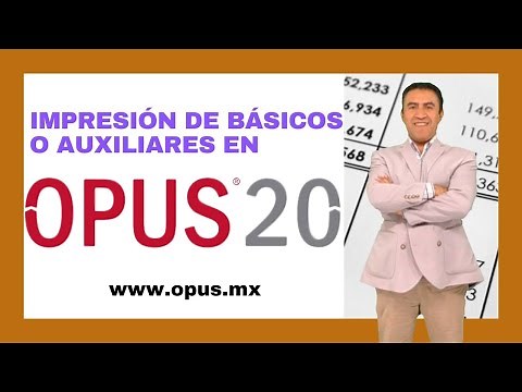 Printing of basic or auxiliary materials in Opus 20, http://www.opus.mx