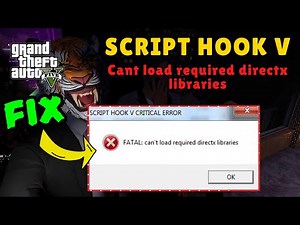 Script hook V cant load required directx libraries GTA fix