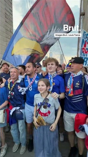 Bleus supporters gathered in New York on the eve of the France-Sweden match #FrenchNationalTeam