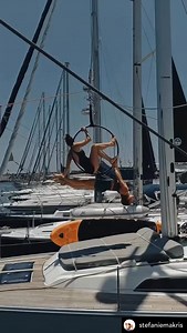 79 reactions | Summertime hoop play from @stefaniemakris and @aerial.nat! ️ #aerialhooptricks | Aerial Hoop Tricks | Facebook