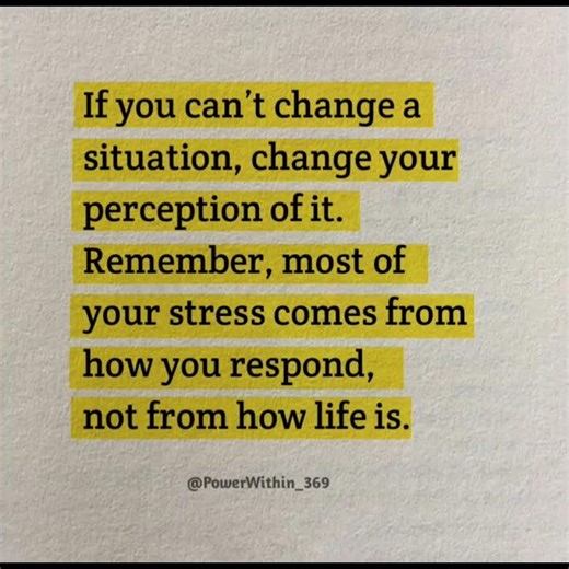 Change Your Perception to Reduce Stress | Powerful Life Mindset Quote #mindsetmatters #motivation