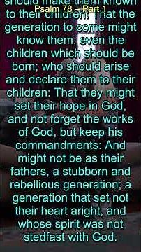 Psalm 78 Explained: Lessons from Israel’s Past | Powerful Psalms Study (Part 1)