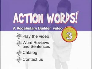 Bee Smart Baby Action Words! A Vocabulary Builder Video Vol. 3 2003 DVD Menu
