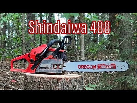 Shindaiwa 488 chainsaw cutting!!!