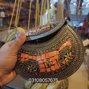 1.3K views · 54 reactions | Metal Handmade Clutch Stone Work Available at Metal Handmade Clutch Stone Work Available at https://pakistanhandicrafts.com/product-category/bag/metal-clutches | Handmade Pakistan | Facebook