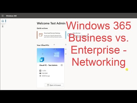 Windows 365 Business vs. Enterprise Cloud PC - Networking Deep dive