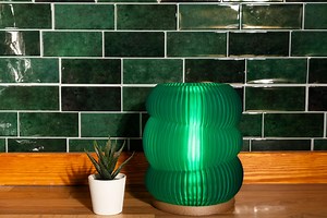 Green Table Lamp: Ambient Desk Light, Modern Decorative Lighting - Etsy