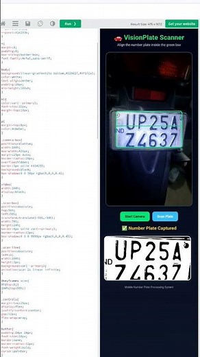 VisionPlate AI – Smart Mobile Number Plate Detection System