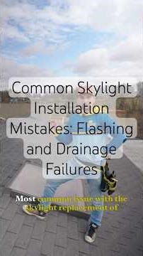 Common Skylight Installation Mistakes: Flashing and Drainage Failures