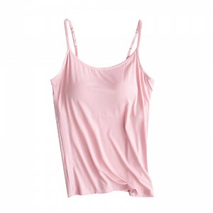 JGGSPWM Women Cotton Plus Size Camisole Shelf Bra Cami Tank Tops Adjustable Spaghetti Strap Tank Top Soft Comfy Vest Summer Basic Camisole Pink XL - Walmart.com