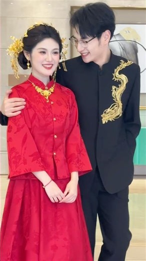 young bride and groom #wedding #cute #groom #dress #shortvideo