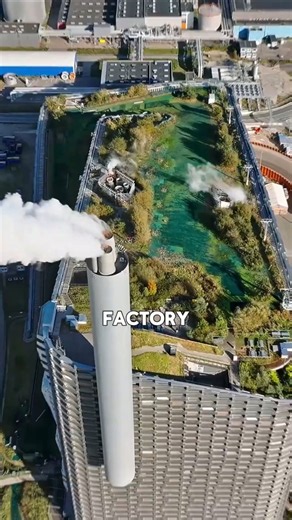 Why Are People Skiing On A Factory? 😳#shorts