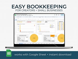 Small Business Bookkeeping Spreadsheet | Google Sheets Template | Easy Income & Expense Tracker - Etsy