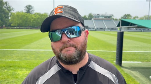 Andy Fields gives his comments after the Escanaba Eskymos lost to Richmond, 2-0, in the state semifinals today at Michigan State University. | Radio Results Network
