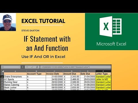IF Statement with an And Function in Microsoft Excel. IF And OR
