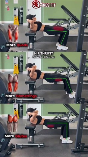 Hip Thrust Angles 🔥 | More Quads vs Hamstrings vs Glutes