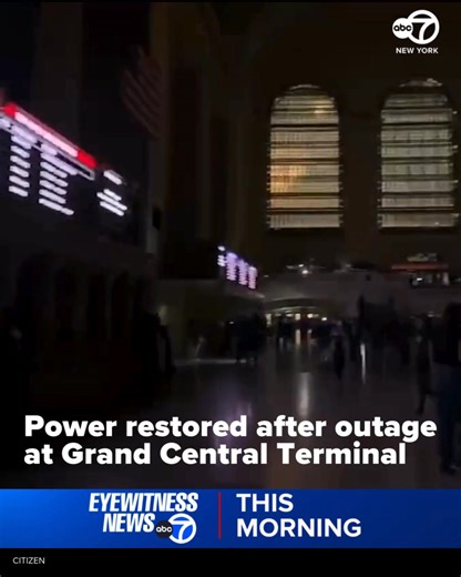 71K views · 303 reactions | MTA officials say Grand Central Terminal experienced a drop in voltage to the feeder network around 8:30 p.m. Thursday that resulted in lights going out in portions of the building. | ABC7NY | Facebook
