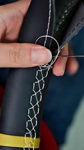 8.5K views · 11 reactions | Skip stitching-steering wheel cover #diy #sewing #steeringwheelcover #caraccessories #automobile #relax #enjoy | Griffowl | Facebook