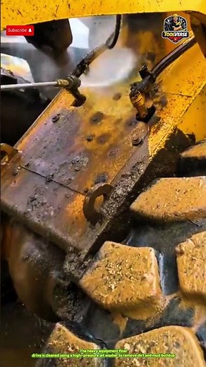 Heavy Equipment Final Drive Cleaning Technique Using High Pressure Jet Washer #construction