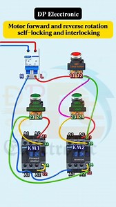 Motor forward and reverse rotation self-locking and interlocking... #DPElecctronic #Elecctronic #Electrical #interiordesign #instagramreels #fblifestyle #electricalwork #DPElecctronicfollow | 𝐃𝐏 𝐄𝐥𝐞𝐜𝐜𝐭𝐫𝐨𝐧𝐢𝐜