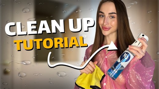 Cleaning the Mirror in a Transparent Raincoat